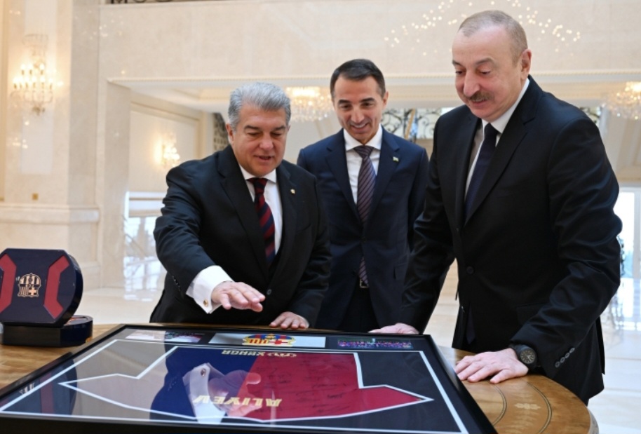 President Ilham Aliyev received the president of Barcelona Juan Laporta
