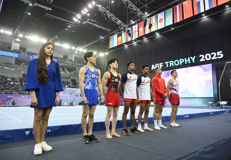Gymnasts from  countries is in Baku