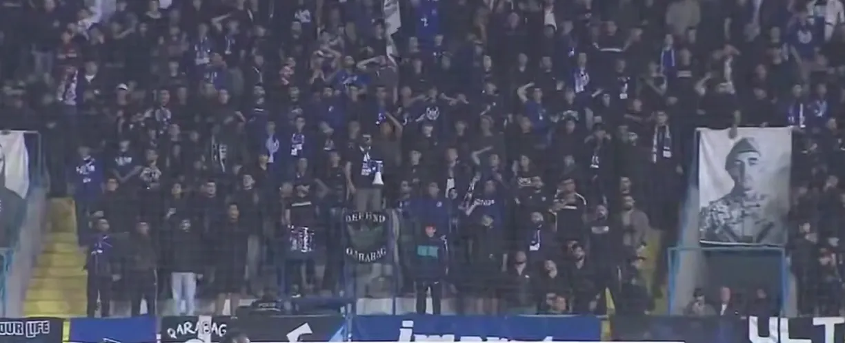 Qarabağ and Neftçi fans chant martyr slogan together  VIDEO