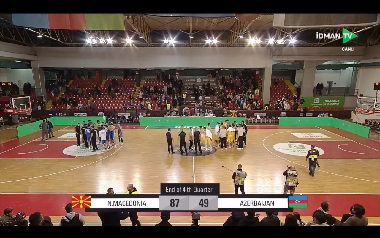 Azerbaijans national basketball team plays its first match in the European Championship qualifying round