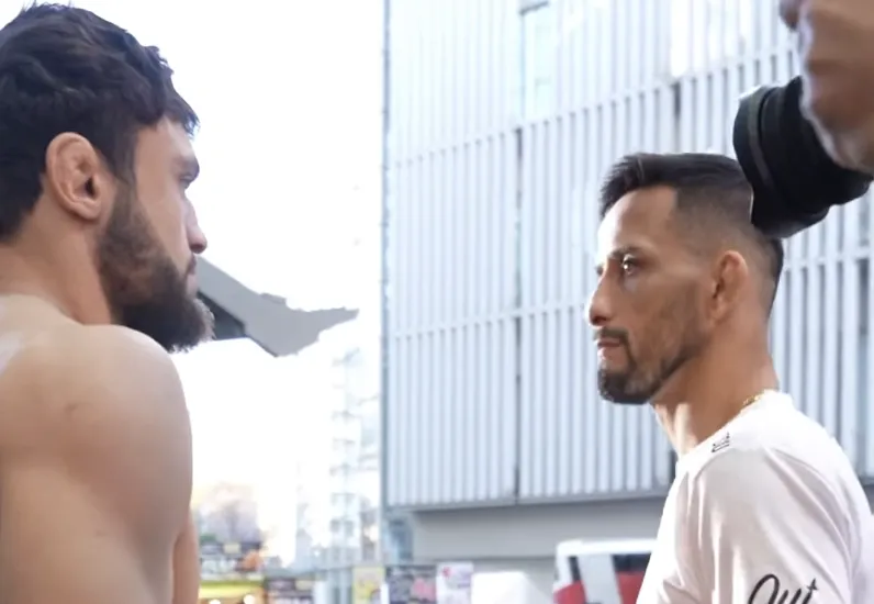 Rizin Vugar Karamov and Kleber Koike face off ahead of Rizin 