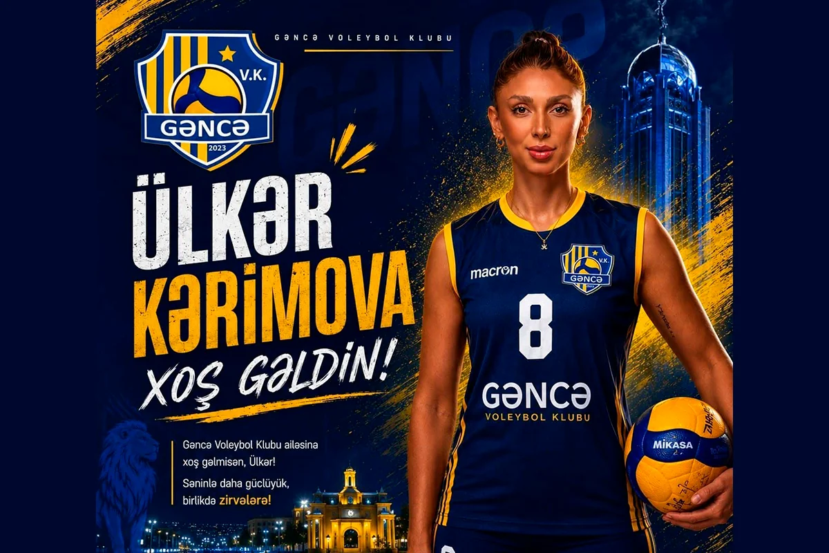Ganja Volleyball Club Sign Azerbaijan International Ulkar Karimova