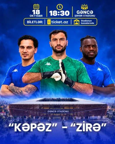 Tickets on Sale for Kəpəz vs Zirə Match