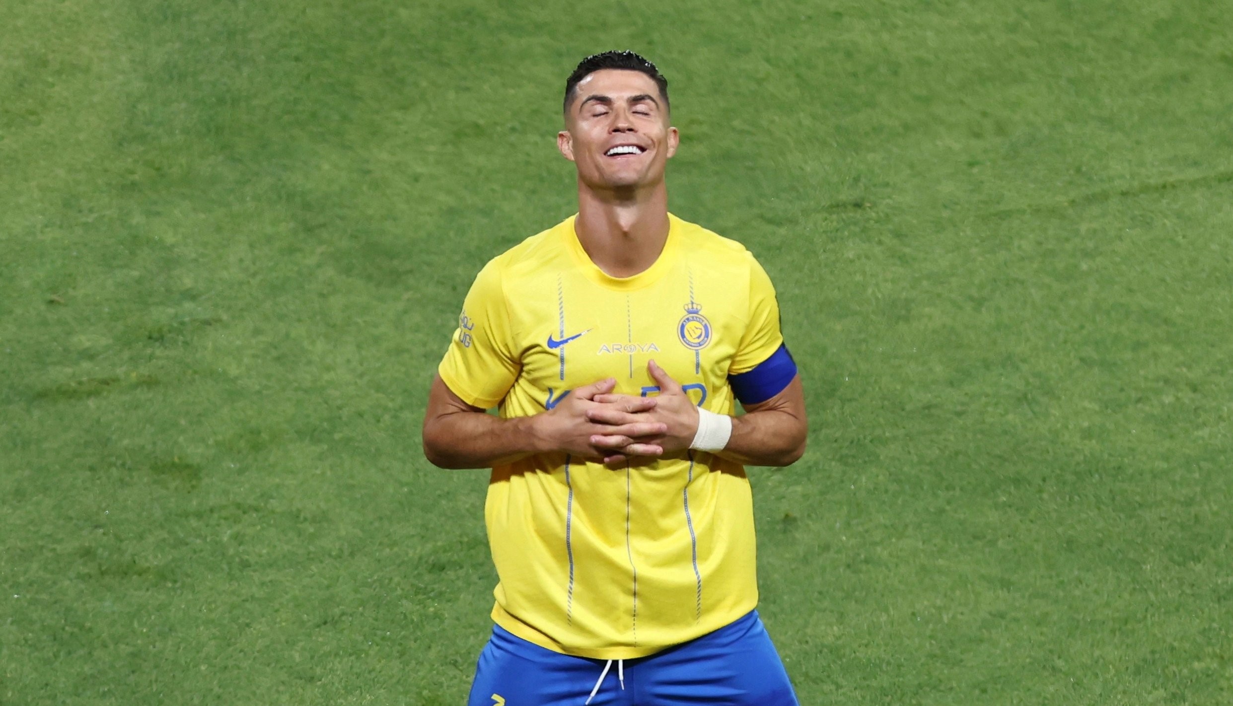 Cristiano Ronaldo scored a brace to former Qarabag player 